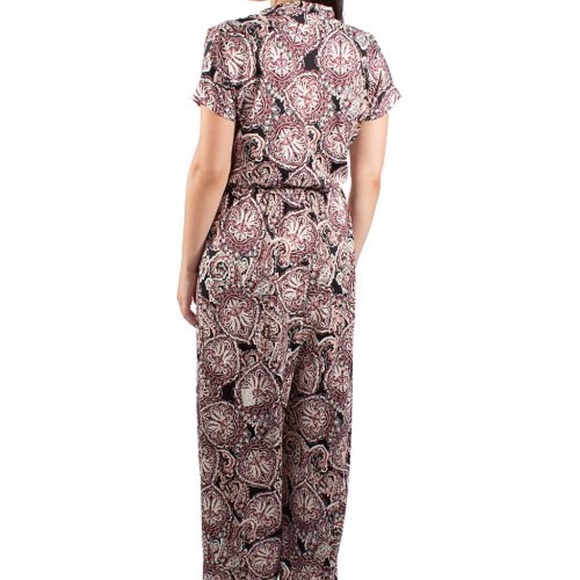 NYCollection Paisley Print Belted Jumpsuit Size 2X - Picture 2 of 9